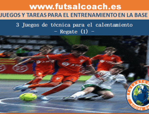 La sesión en la base. 3 Juegos de técnica para el calentamiento (4). Regate y acciones defensivas en el 1×1 (1).